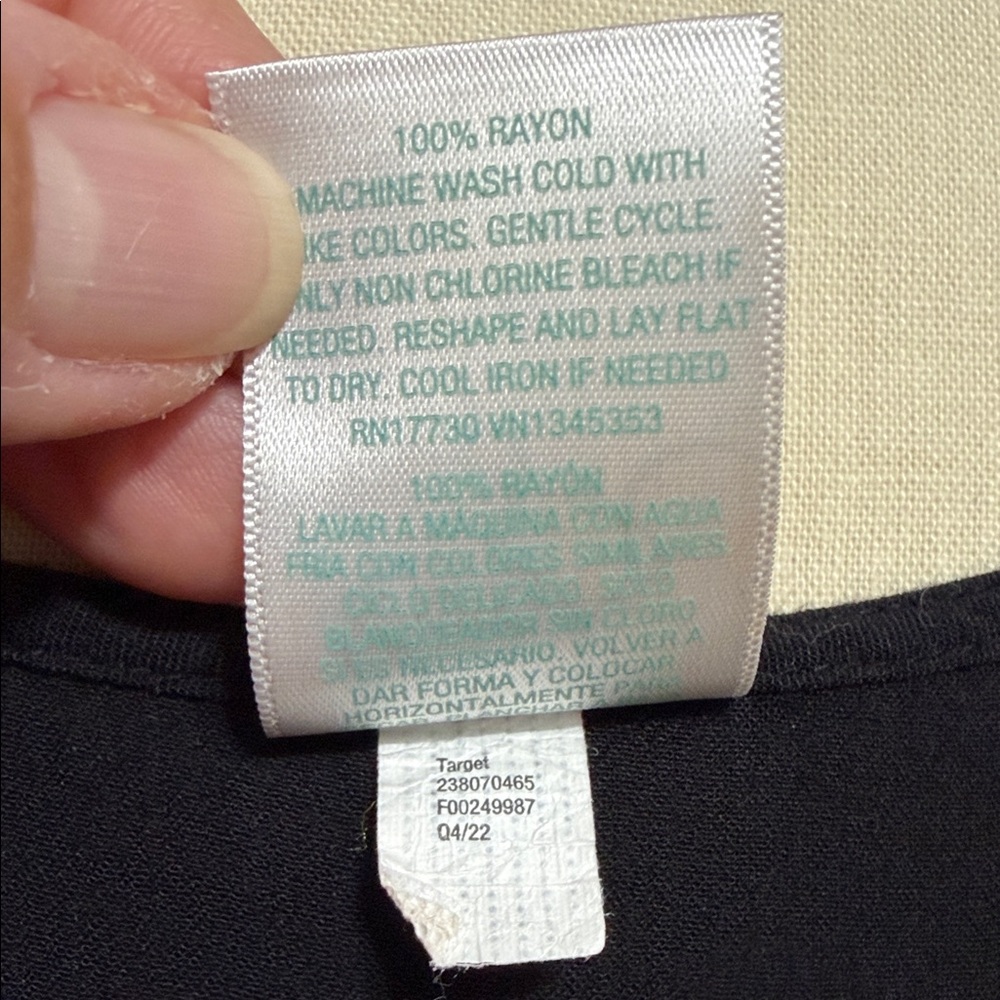 Kona Sol Black Sleeveless Open Front Swim Coverup Maxi w/ Drawstring Waist, L/XL - Picture 9 of 9